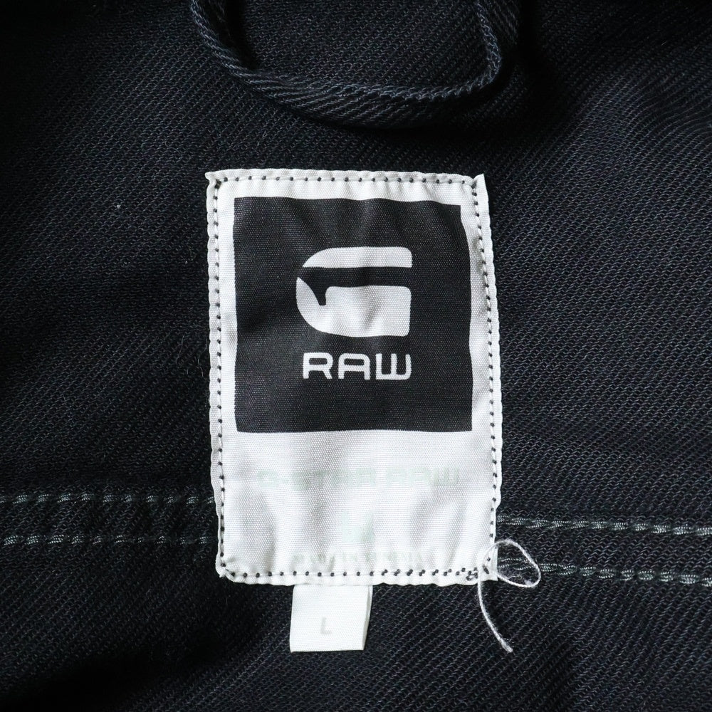 G-STAR RAW(ジースターロウ) ダブル胸ポケット 5B レギュラーカラー デニムジャケット ブラック