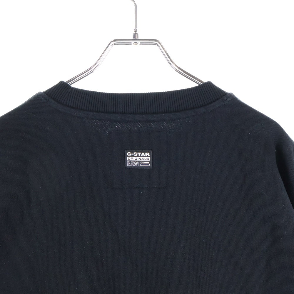 G-STAR RAW(ジースターロウ) フロントマルチフラップポケット クルーネック スウェット セーター ブラック