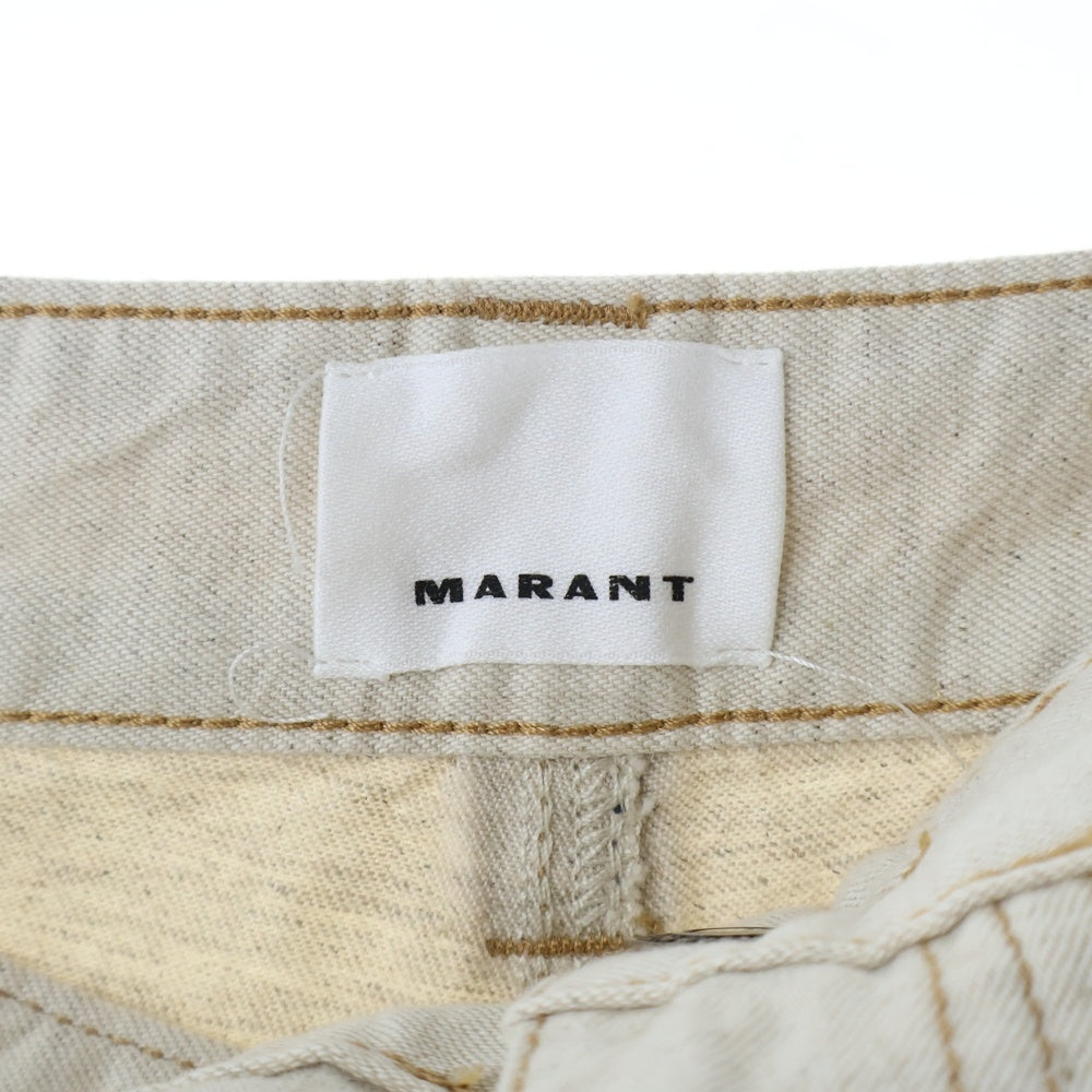 ISABEL MARANT ETOILE(イザベル マラン エトワール) SHORTS マルチポケット ステッチデザイン コットン ハーフワークパンツ ベージュ SH0065HA-A2H06H