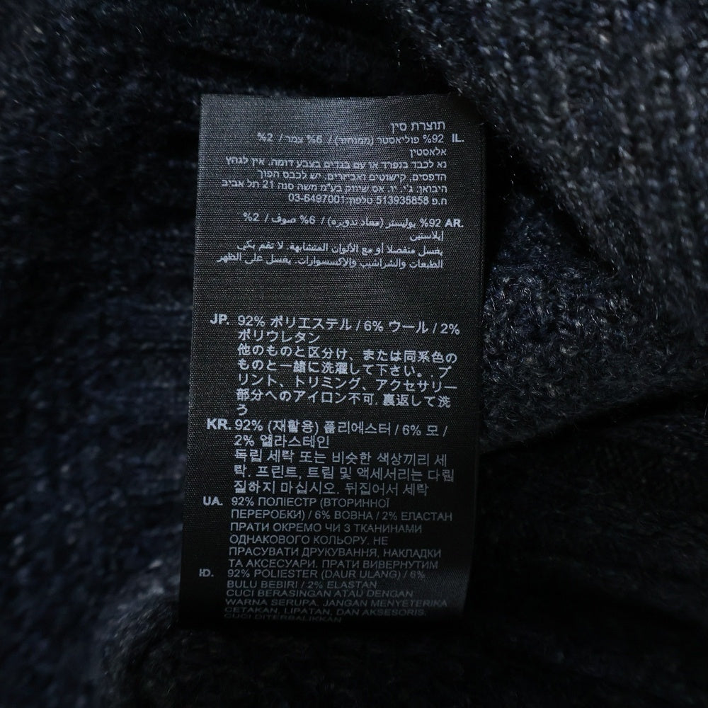 G-STAR RAW(ジースターロウ) 胸ロゴデザイン グラデーションデザイン モックネック ニット セーター グレー