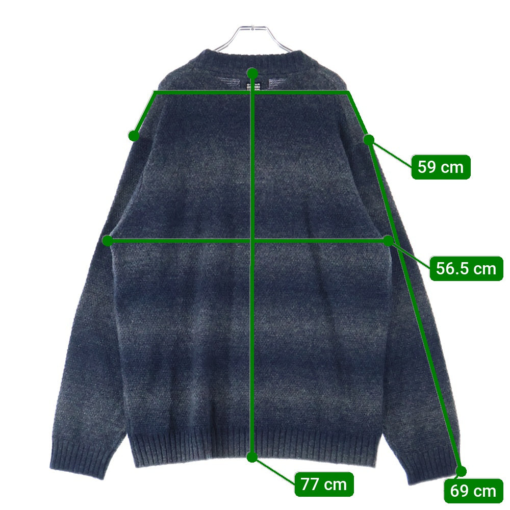 G-STAR RAW(ジースターロウ) 胸ロゴデザイン グラデーションデザイン モックネック ニット セーター グレー
