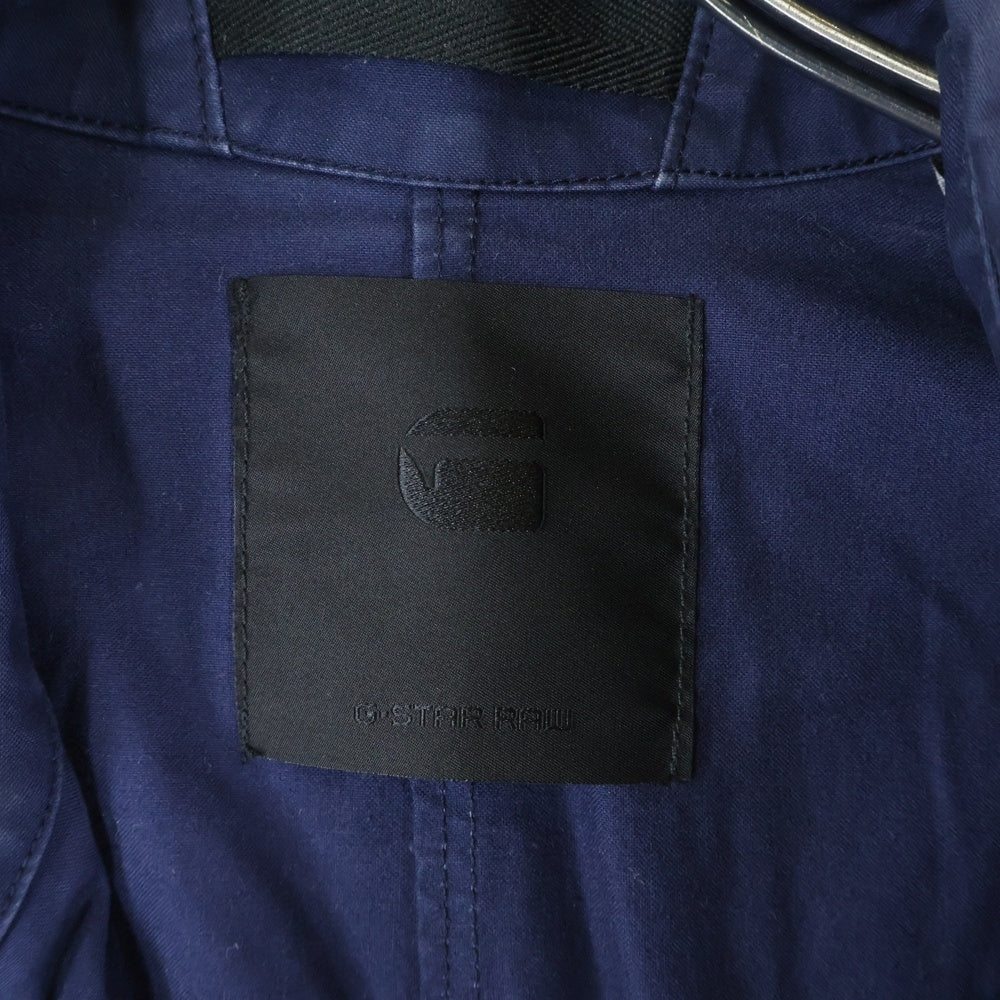 G-STAR RAW(ジースターロウ) 6B マルチポケット レギュラーカラー ロングコート ネイビー
