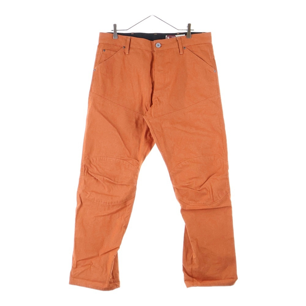 G-STAR RAW(ジースターロウ) マルチポケット ニーパッド ボタンフライ デニムパンツ オレンジ