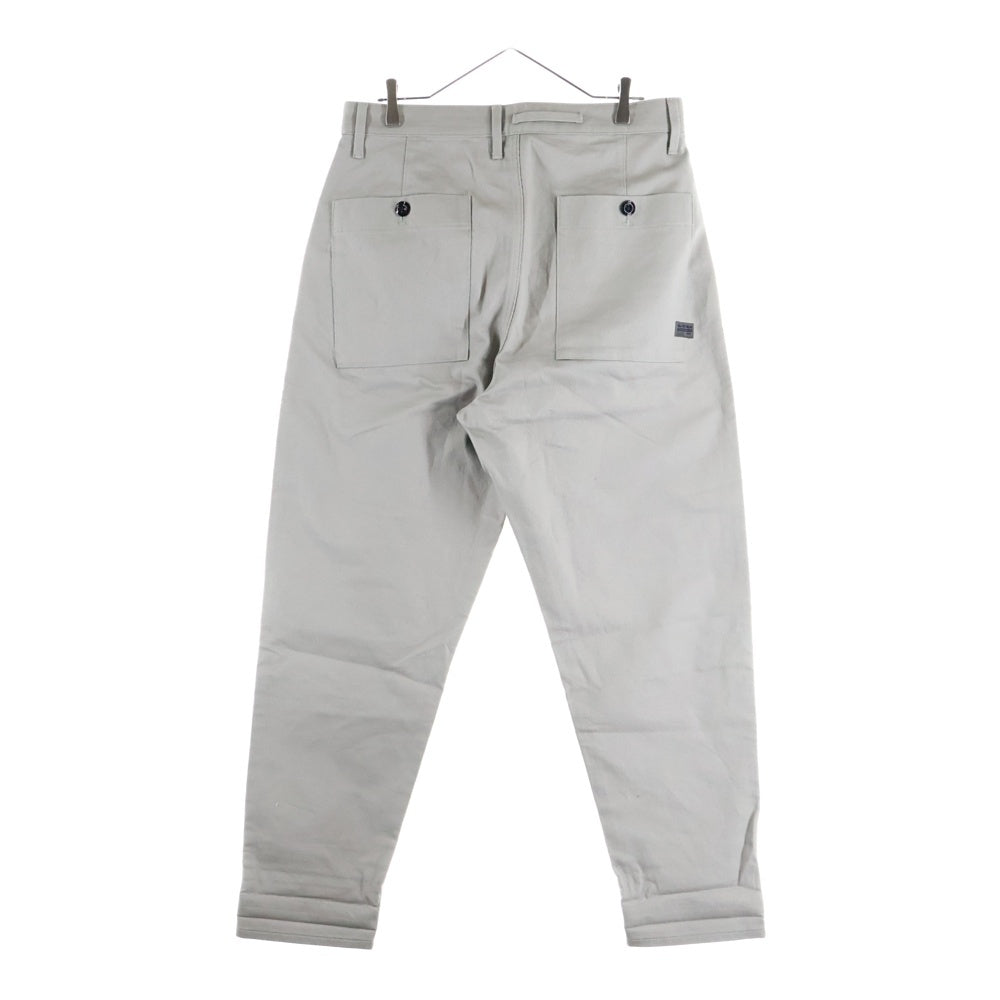 G-STAR RAW(ジースターロウ) マルチポケット ロゴデザインタグ ジップアップ ストレートパンツ グレー
