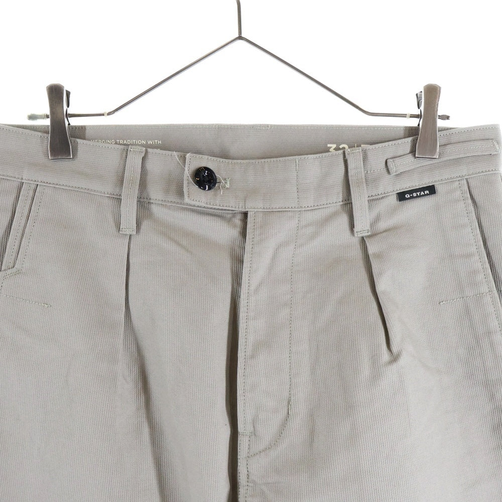 G-STAR RAW(ジースターロウ) マルチポケット ロゴデザインタグ ジップアップ ストレートパンツ グレー