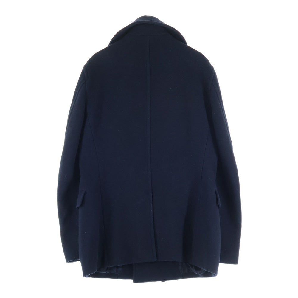 ESTNATION(エストネーション) カシミヤ混 ウール ピーコート ネイビー 62-200-01-100057