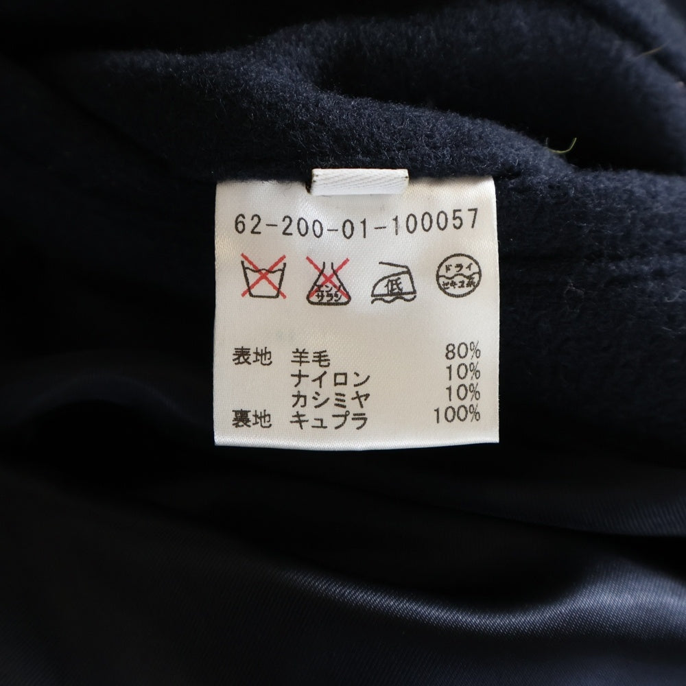 ESTNATION(エストネーション) カシミヤ混 ウール ピーコート ネイビー 62-200-01-100057