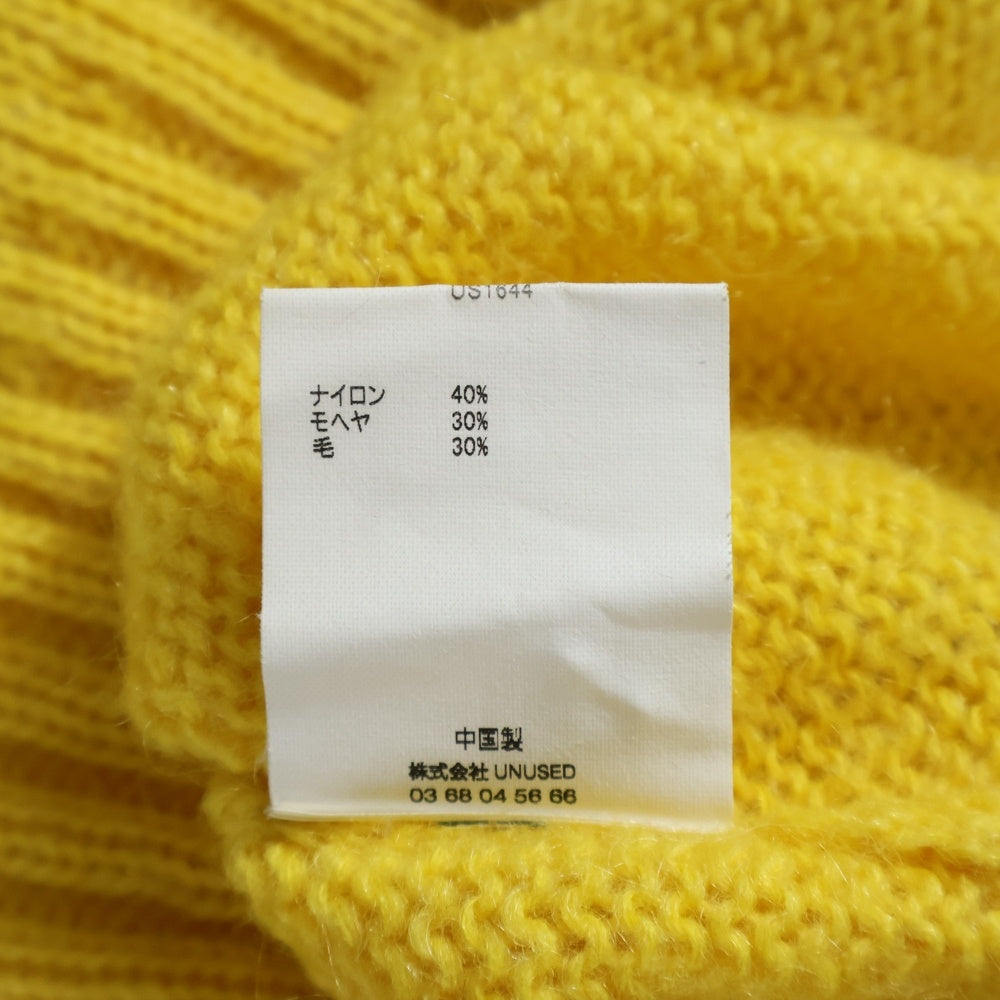 UNUSED(アンユーズド) 19AW 3G CREW NECK KNIT モヘア混 クルーネック ローゲージニット セーター イエロー US1644