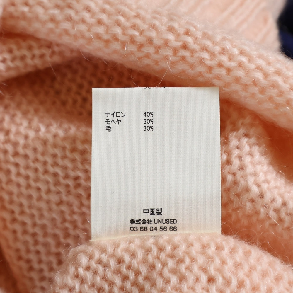 UNUSED(アンユーズド) 19AW 3G CREW NECK KNIT モヘア混 クルーネック ローゲージニット セーター ピンク US1644