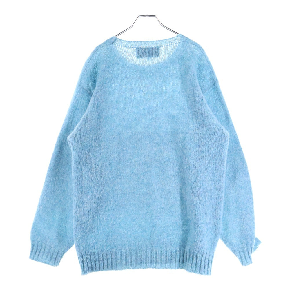 NO BRAND(ノーブランド) LAURENCE J.SMITH ローレンスジェイスミス UK製 クルーネック ウールニット セーター ブルー