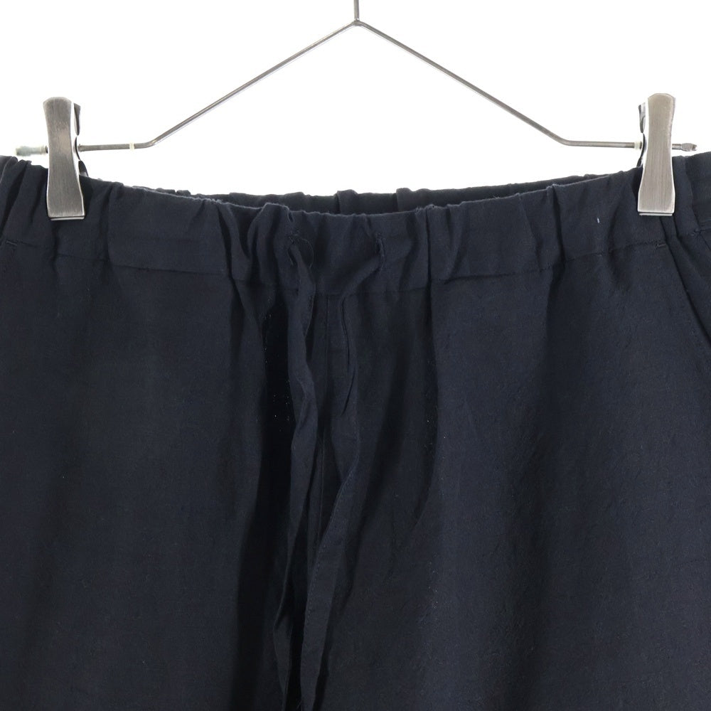 POLYPLOID(ポリプロイド) ウールリネン サイドボタン イージーパンツ ブラック 04-C-10