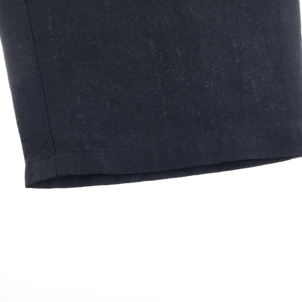 POLYPLOID(ポリプロイド) ウールリネン サイドボタン イージーパンツ ブラック 04-C-10