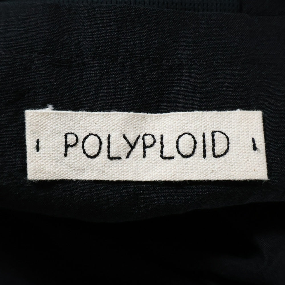 POLYPLOID(ポリプロイド) TRAVEL SUIT JACKET トラベル スーツ ウールリネン 2Bジャケット ブラック 03-C-10