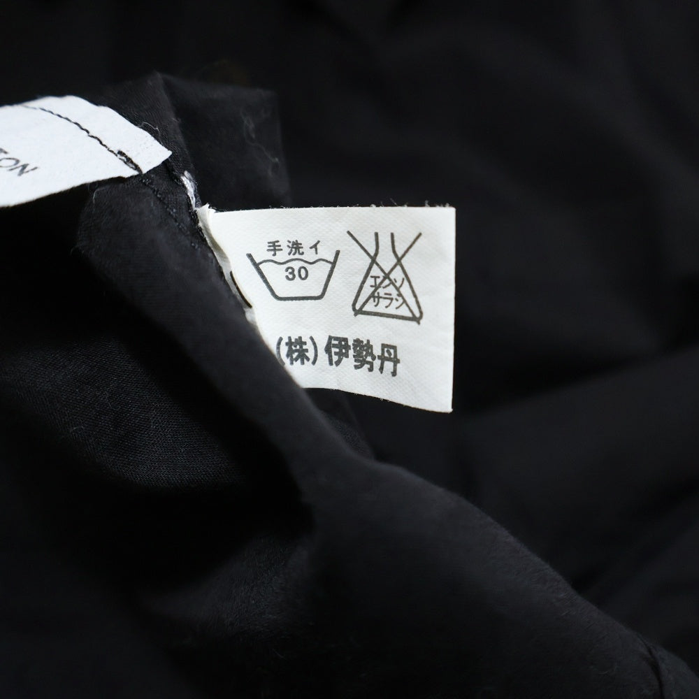 DRIES VAN NOTEN(ドリスヴァンノッテン) ハンガリー製 コットン シアー 半袖シャツ ブラック