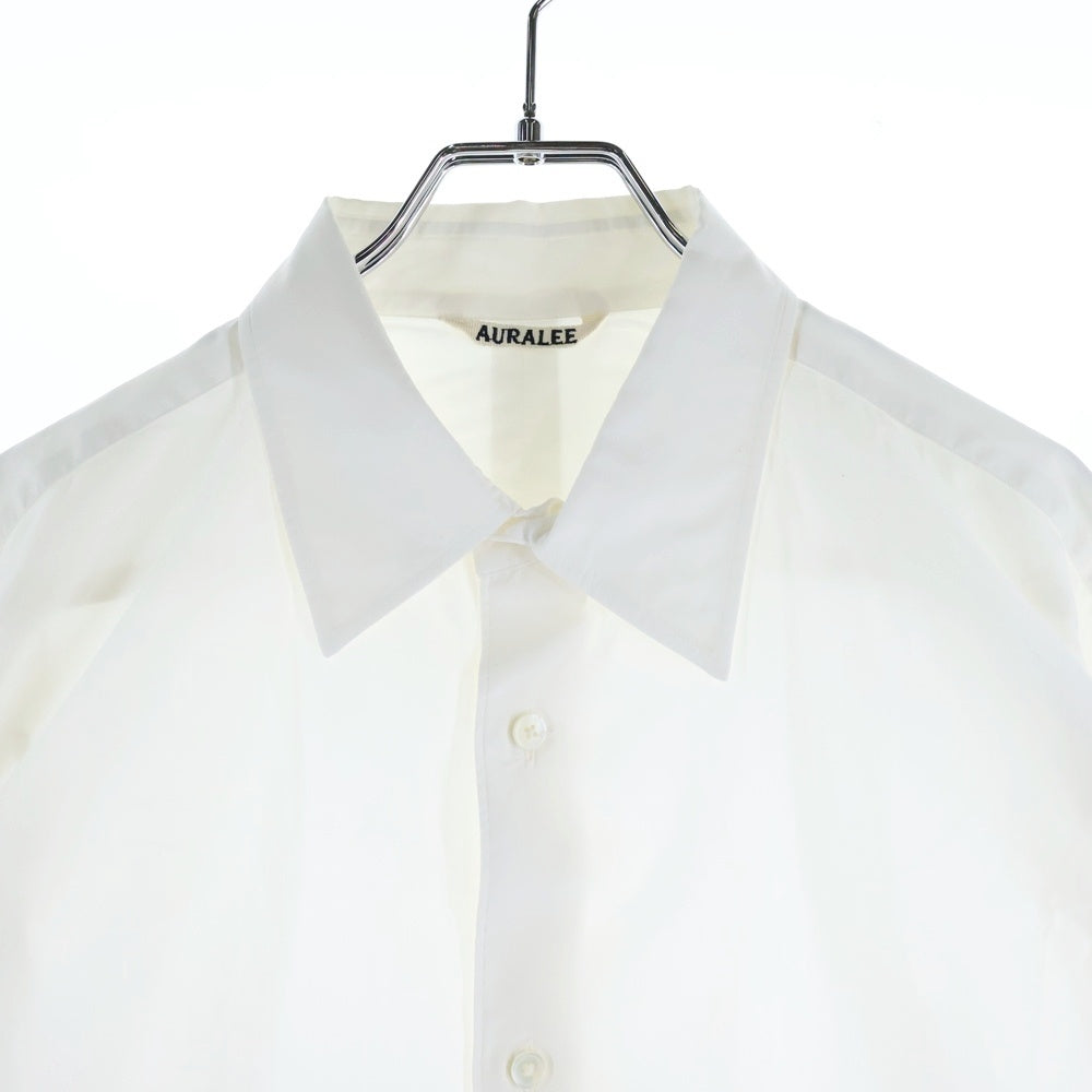 AURALEE(オーラリー) 22SS WASHED FINX TWILL SHIRTS ウォッシュド フィンクス ツイル 長袖シャツ ホワイト A22SS01TN