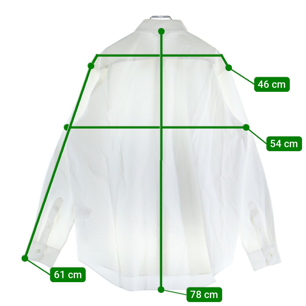 AURALEE(オーラリー) 22SS WASHED FINX TWILL SHIRTS ウォッシュド フィンクス ツイル 長袖シャツ ホワイト A22SS01TN