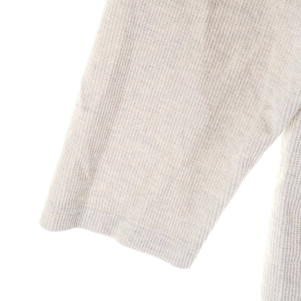 blurhms(ブラームス) ROUGH&SMOOTH THERMAL BASEBALL TEE ラフアンドスムース サーマル 長袖Tシャツ カットソー ライトグレー bROOTS24F31S25