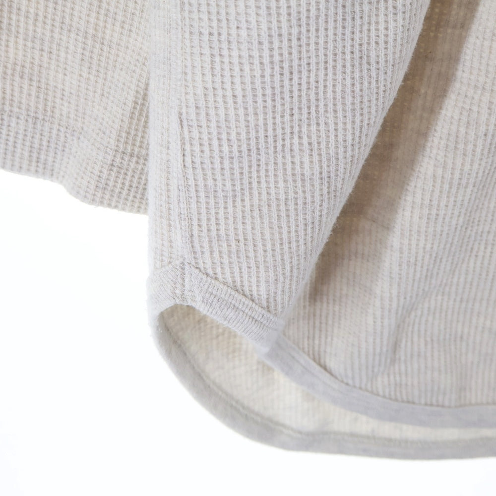 blurhms(ブラームス) ROUGH&SMOOTH THERMAL BASEBALL TEE ラフアンドスムース サーマル 長袖Tシャツ カットソー ライトグレー bROOTS24F31S25