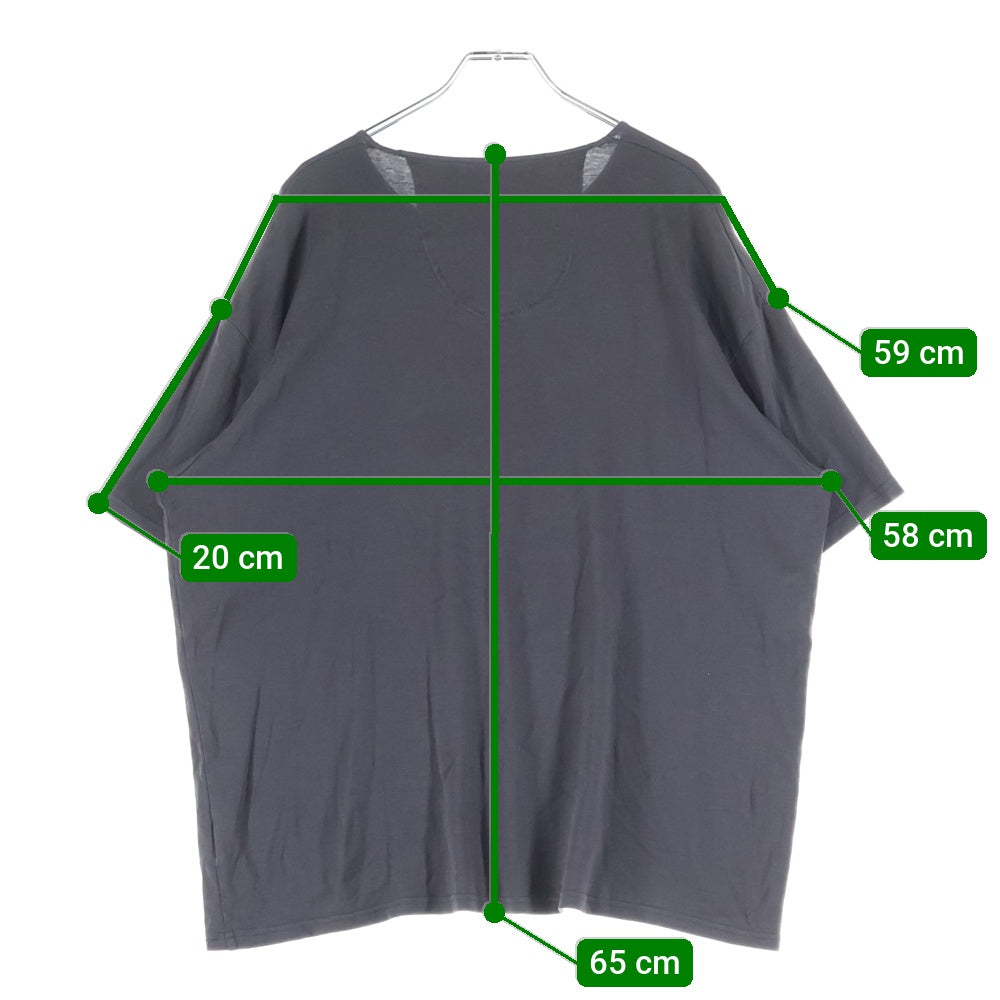 RAINMAKER(レインメーカー) HENLEY-NECK T-SHIRT 日本製 ヘンリーネック コットン 半袖Tシャツ カットソー チャコールグレー RM241-038