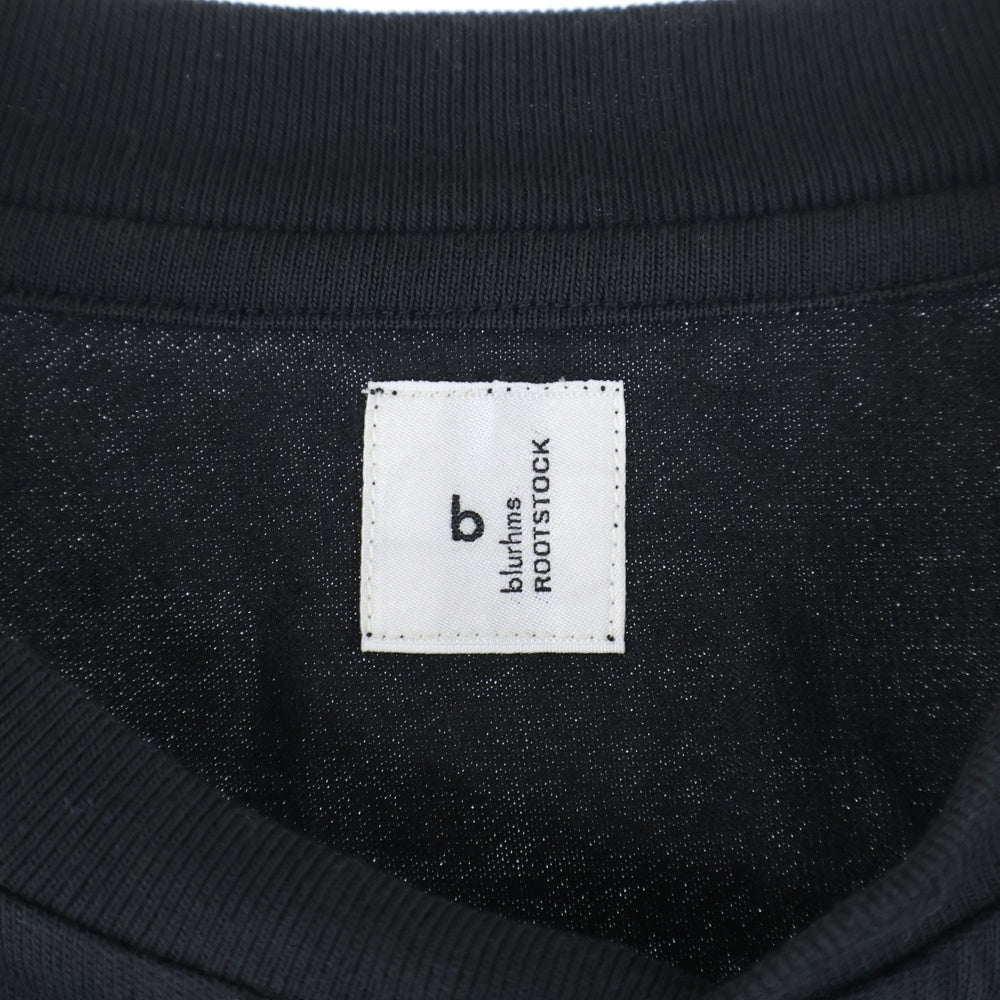 blurhms(ブラームス) CLASSIC HENLEY L/S クラシック コットン ヘンリーネック長袖Tシャツ カットソー ブラック bROOTS25F4