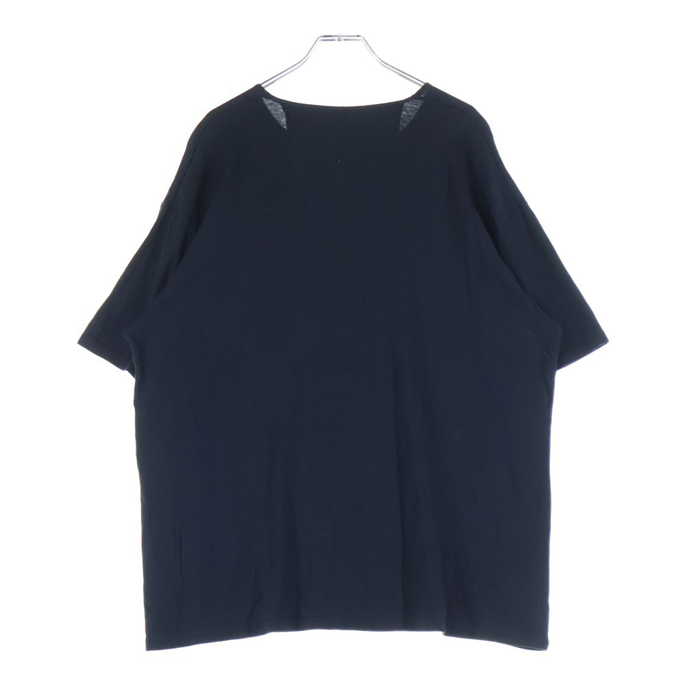 RAINMAKER(レインメーカー) HENLEY-NECK T-SHIRT 日本製 ヘンリーネック コットン 半袖Tシャツ カットソー ブラック RM241-038