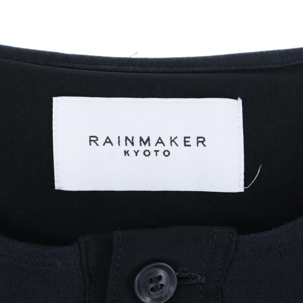 RAINMAKER(レインメーカー) HENLEY-NECK T-SHIRT 日本製 ヘンリーネック コットン 半袖Tシャツ カットソー ブラック RM241-038