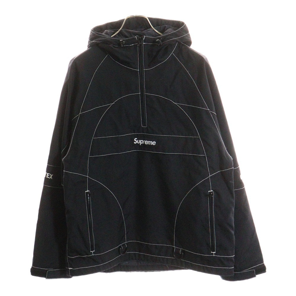 SUPREME(シュプリーム) 19AW GORE-TEX Contrast Stitch Anorak ゴアテックス コントラストステッチ アノラック ハーフジップジャケット ブラック