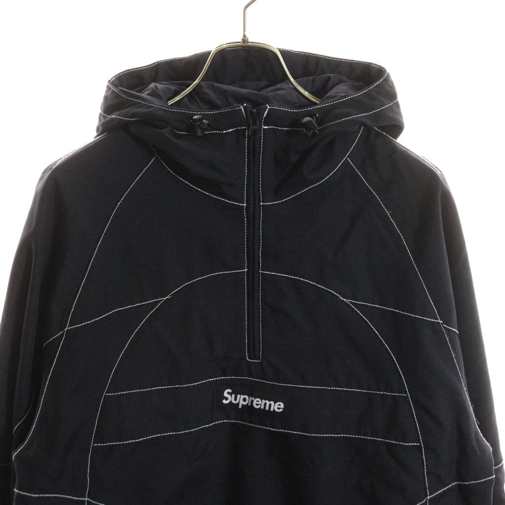SUPREME(シュプリーム) 19AW GORE-TEX Contrast Stitch Anorak ゴアテックス コントラストステッチ アノラック ハーフジップジャケット ブラック