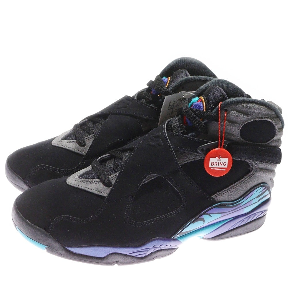 NIKE(ナイキ) AIR JORDAN 8 RETRO AQUA エアジョーダン8 レトロ アクア ハイカットスニーカー ブラック/ブルー US11/29cm 305381-006