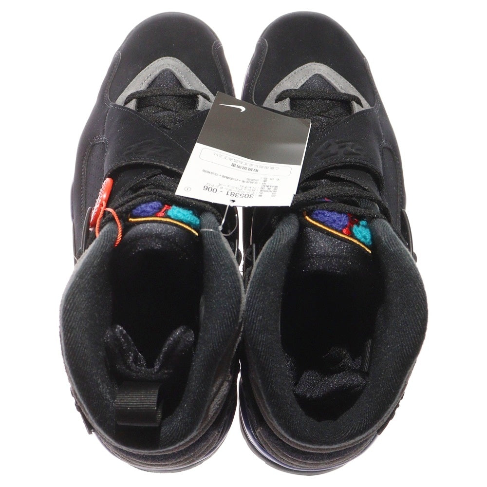 NIKE(ナイキ) AIR JORDAN 8 RETRO AQUA エアジョーダン8 レトロ アクア ハイカットスニーカー ブラック/ブルー US11/29cm 305381-006