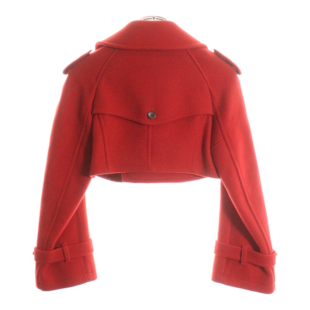 JUNYA WATANABE COMME des GARCONS(ジュンヤワタナベ コムデギャルソン) 20AW AD2020 ウールメルトン ショートトレンチ ジャケット レディース レッド JF‐J043