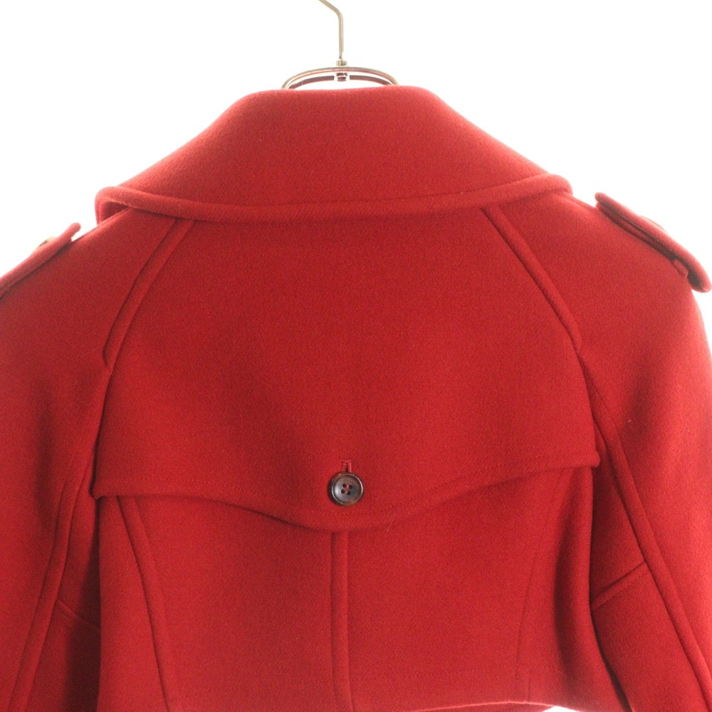 JUNYA WATANABE COMME des GARCONS(ジュンヤワタナベ コムデギャルソン) 20AW AD2020 ウールメルトン ショートトレンチ ジャケット レディース レッド JF‐J043