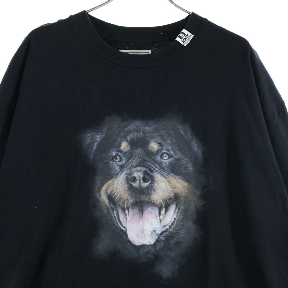 MAISON MIHARAYASUHIRO(メゾンミハラヤスヒロ) DOG PRINTED TEE ドッグ プリンテッド クルーネック半袖Tシャツ カットソー ブラック J15TS771-0