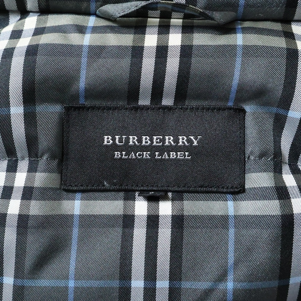 BURBERRY BLACK LABEL(バーバリー ブラックレーベル) カモフラ ジップアップ ダウンジャケット カーキ/ブルー BMP02‐727‐76