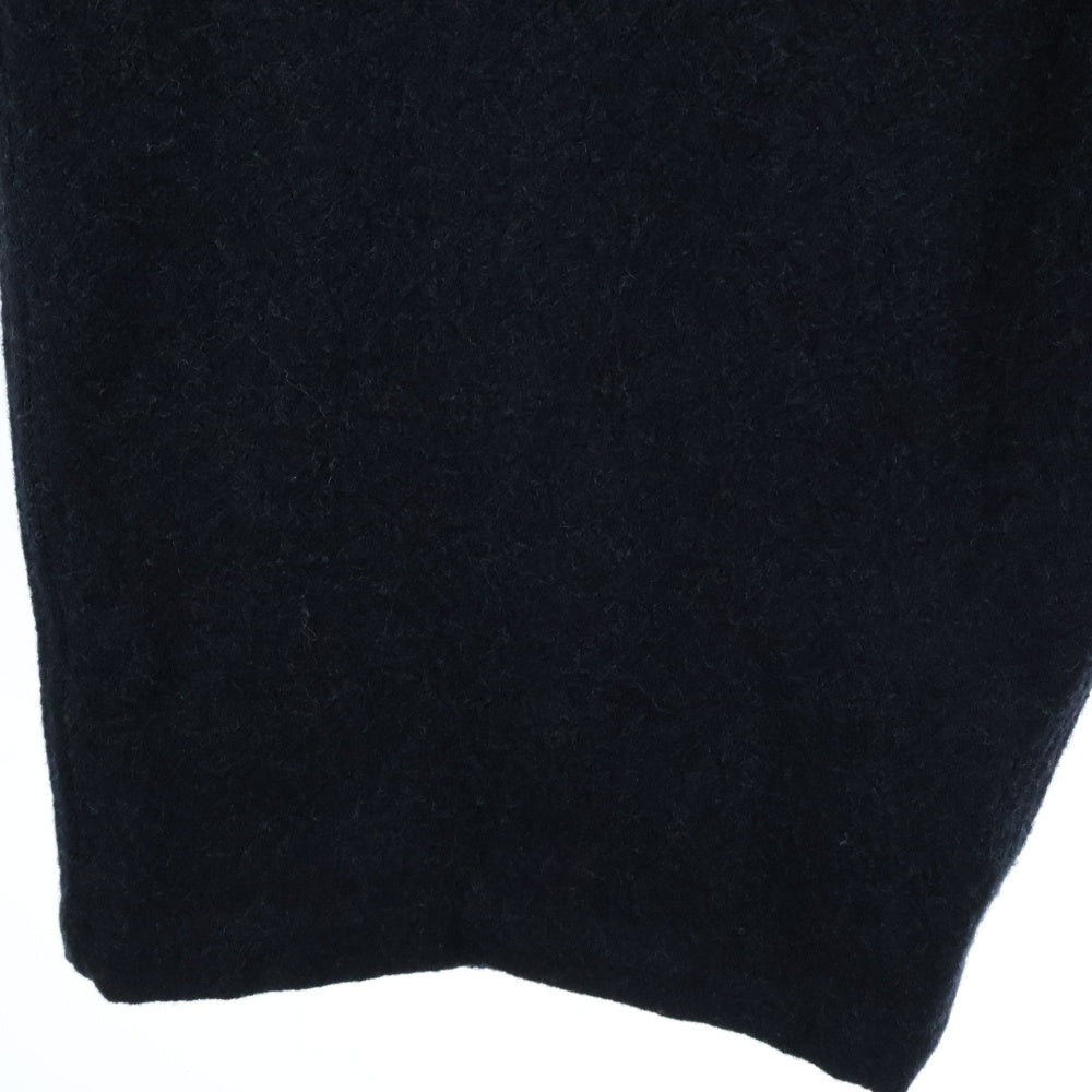 ISAMU KATAYAMA BACKLASH(イサムカタヤマバックラッシュ) FULLING SOFT SHARK WOOL WIDE PANTS ソフト ウール 製品染ワイドパンツ ブラック 2081-01