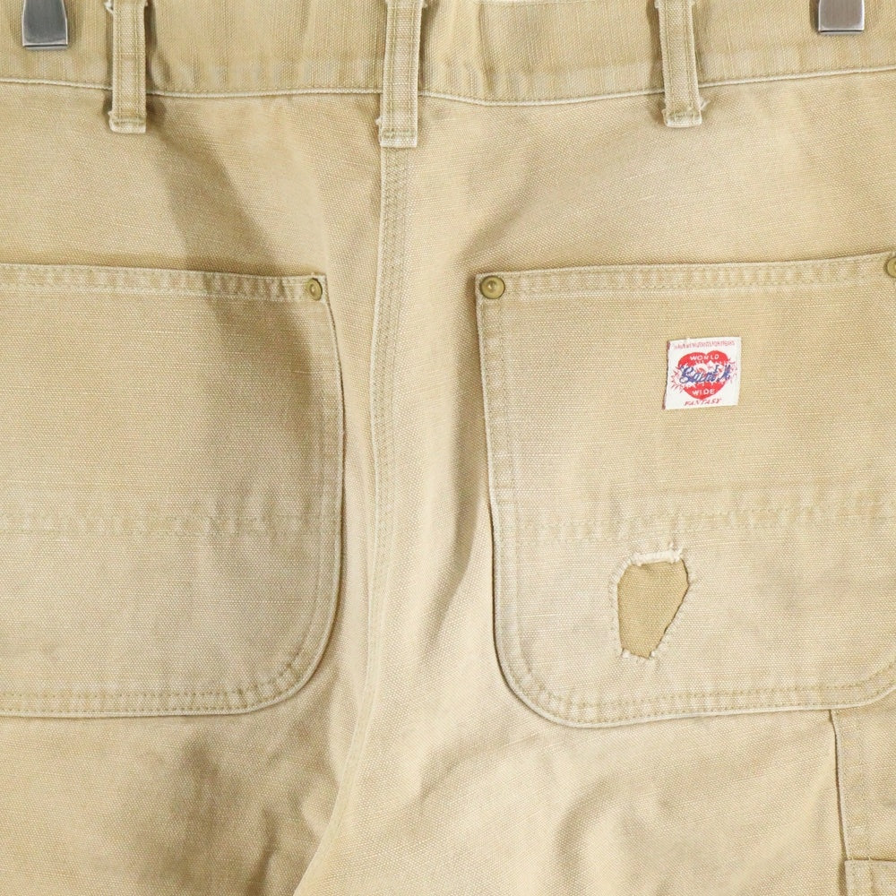 SAINT MICHAEL(セントマイケル) 24AW DOUBLE KNEE ダブルニー フレア コットン ワークパンツ ベージュ SM-YS1-0000-068