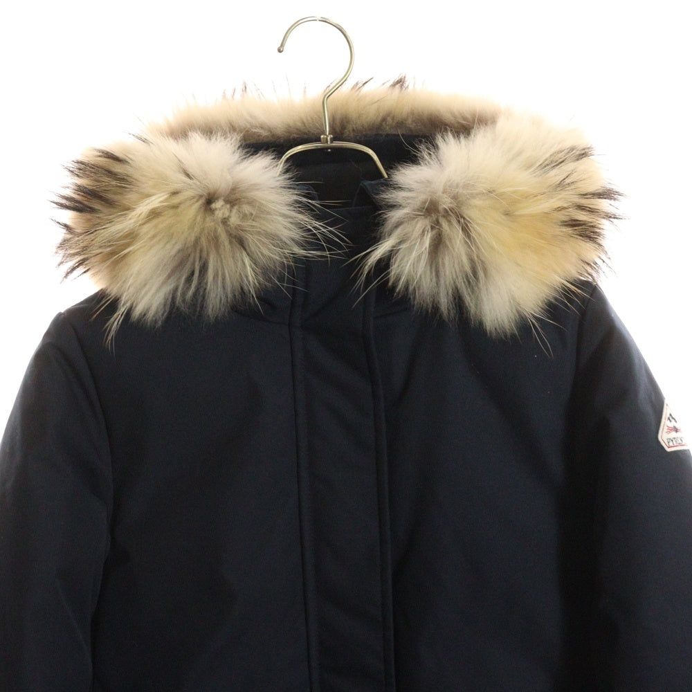 PYRENEX(ピレネックス) BORDEAUX ボルドー ファーフーデッド ダウンコート ジャケット ネイビー レディース HW0055