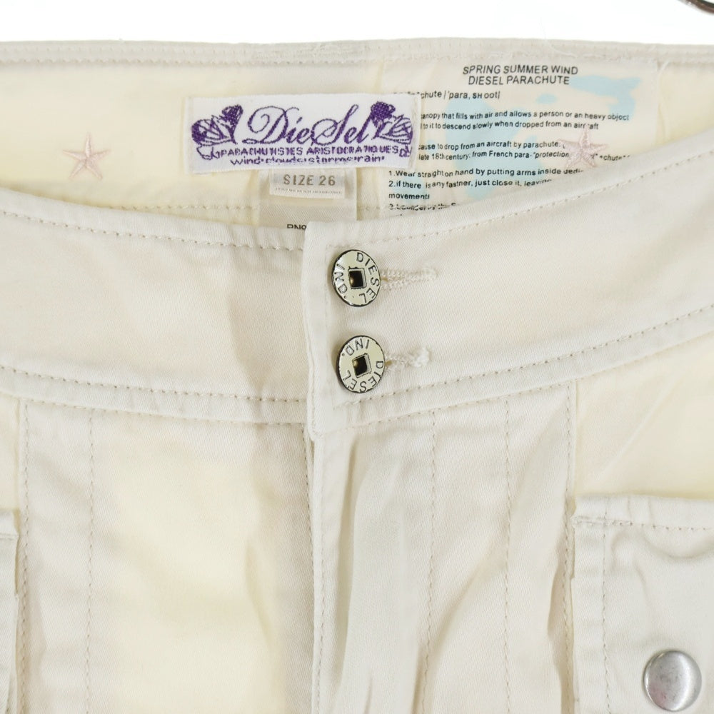DIESEL(ディーゼル) コットン ドローコード カーゴパンツ アイボリー