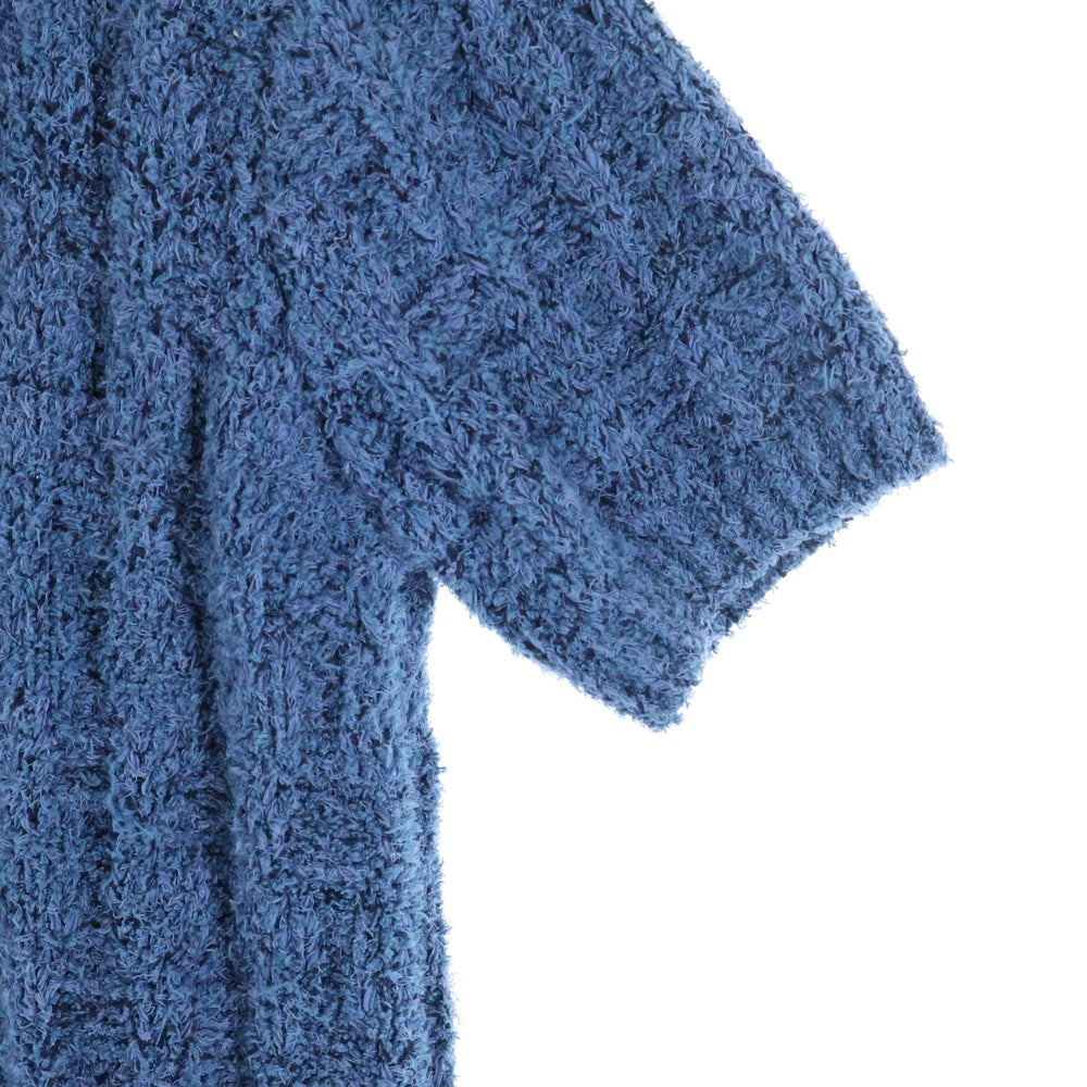 Maison Margiela 1 10(メゾンマルジェラ 1 10) 22AW レーヨン混 半袖ニットポロシャツ ブルー S50GL0043 S18151