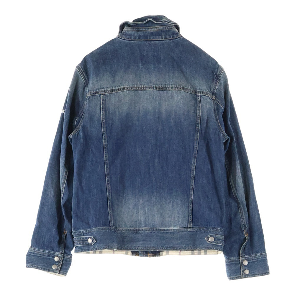 BURBERRY BLACK LABEL(バーバリー ブラックレーベル) コットン ジップアップ デニムジャケット インディゴ BMP27-101-26