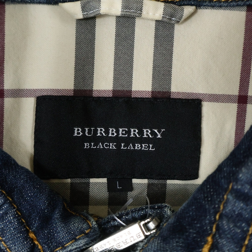 BURBERRY BLACK LABEL(バーバリー ブラックレーベル) コットン ジップアップ デニムジャケット インディゴ BMP27-101-26
