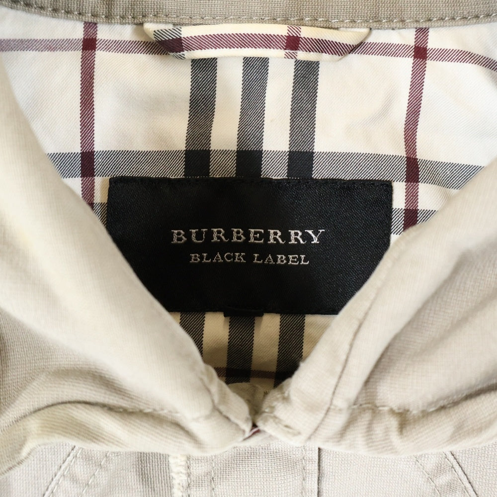 BURBERRY BLACK LABEL(バーバリー ブラックレーベル) コットン スナップボタン 長袖シャツ ベージュ BMP26-622-43