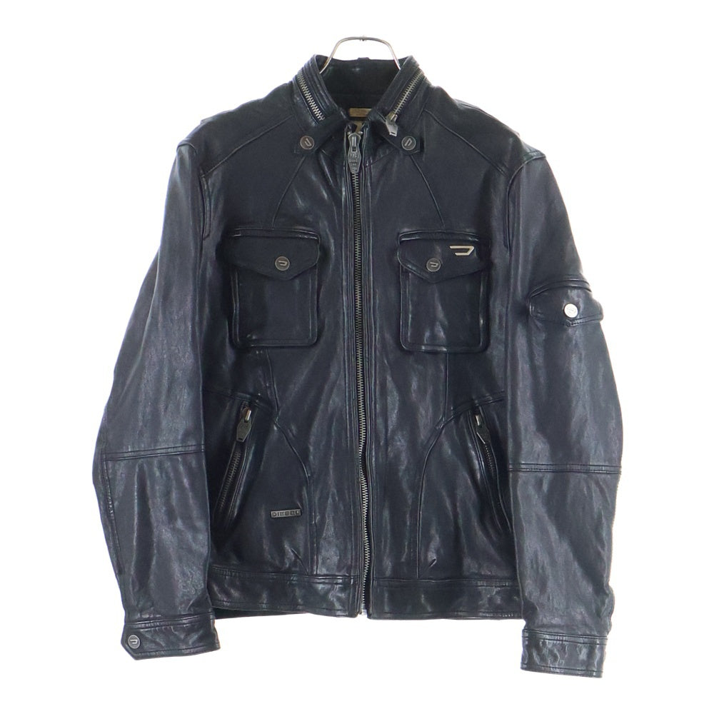 DIESEL(ディーゼル) シープレザー シングル レザージャケット ブラック