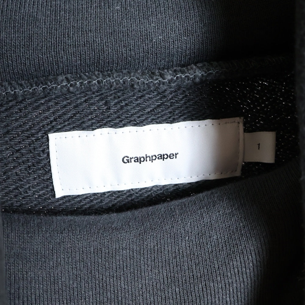 Graphpaper(グラフペーパー) 24AW ×LOOPWHEELER High Neck Sweat ループウィラー ハイネック スウェット トレーナー グレー GU243‐70085B
