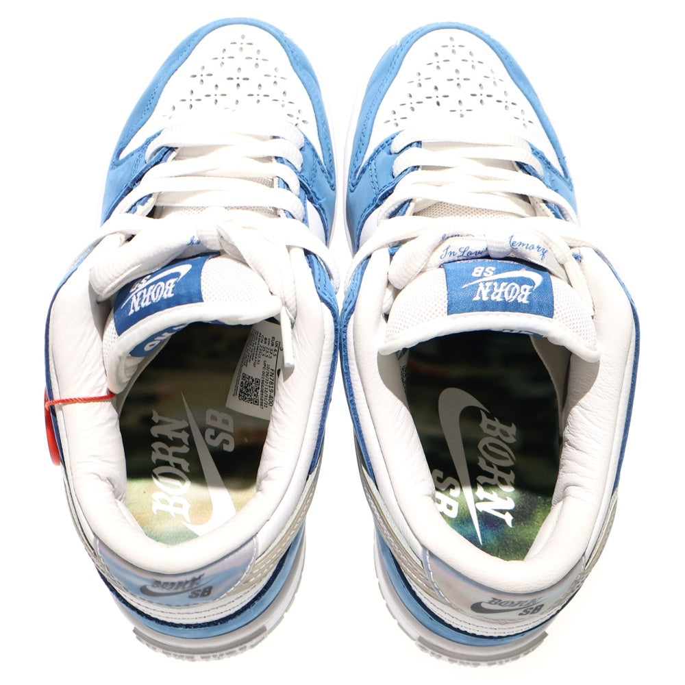 NIKE SB(ナイキエスビー) ×Born x Raised DUNK LOW One Block At a Time ボーンレイズド ダンク ローカットスニーカー レディース ホワイト/ブルー US5/23.5cm FN7819-400