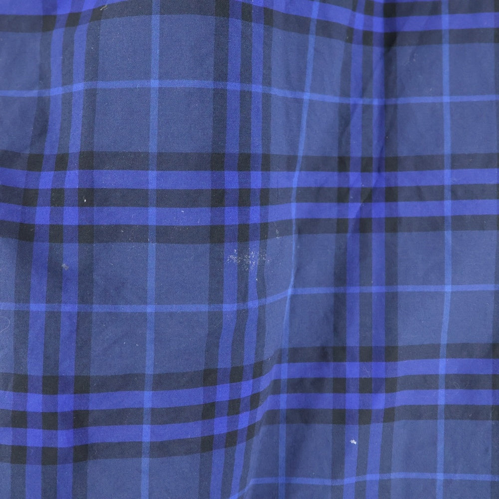 BURBERRY(バーバリー) ボタンダウン チェック 長袖 シャツ ブルー 8048121