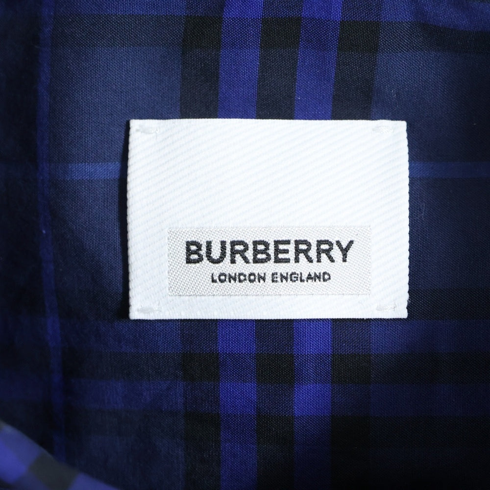 BURBERRY(バーバリー) ボタンダウン チェック 長袖 シャツ ブルー 8048121