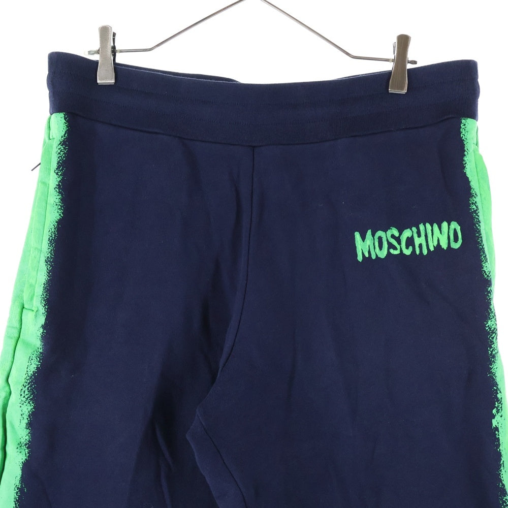 MOSCHINO(モスキーノ) 23SS ロゴプリント イージースウェットジョガーパンツ ネイビー/グリーン 231ZRA03262028