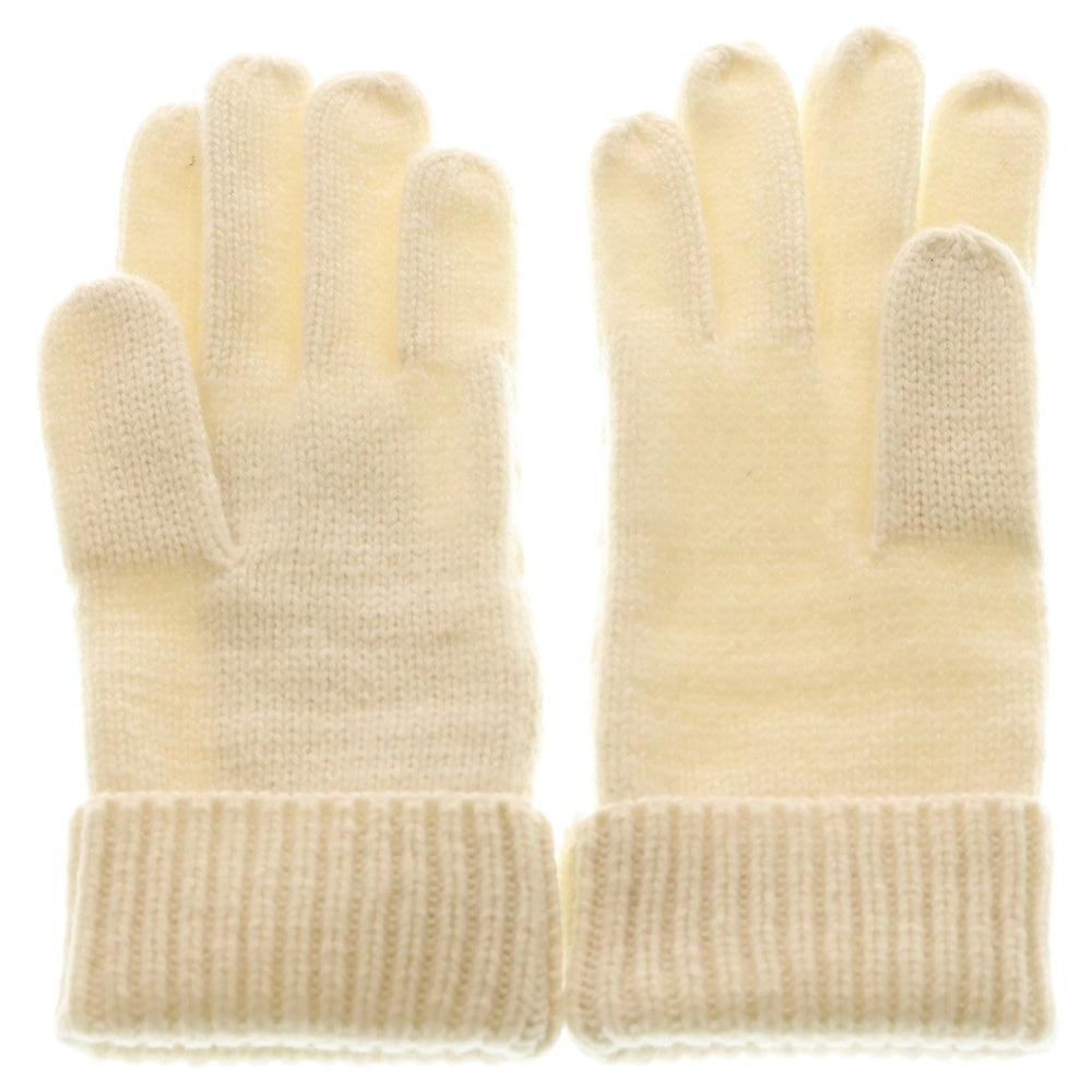 LACOSTE(ラコステ) アラン柄 ブレンドウール ニット グローブ 手袋