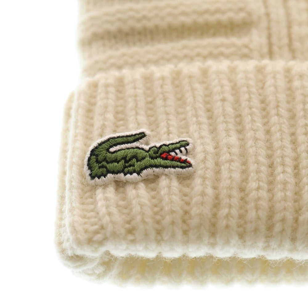 LACOSTE(ラコステ) アラン柄 ブレンドウール ニット グローブ 手袋